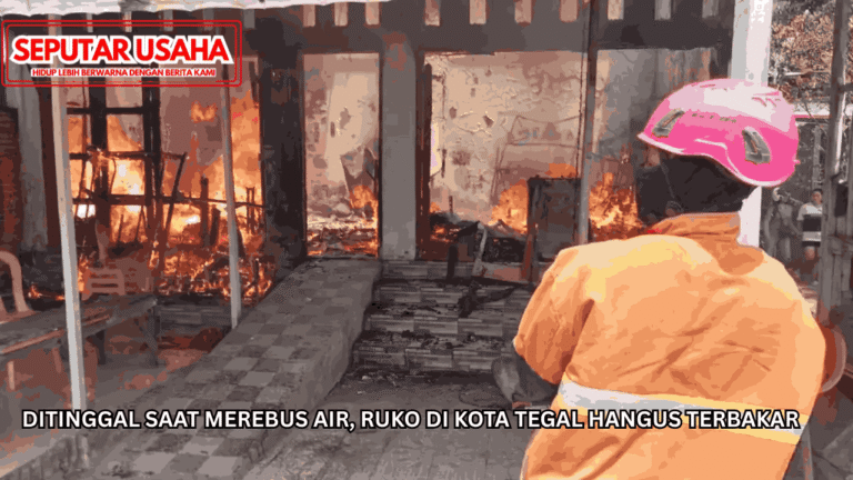 Ditinggal Saat Merebus Air, Ruko di Kota Tegal Hangus Terbakar