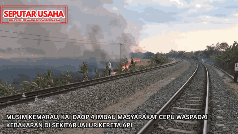 Musim Kemarau, KAI Daop 4 Imbau Masyarakat Cepu Waspadai Kebakaran di Sekitar Jalur Kereta Api